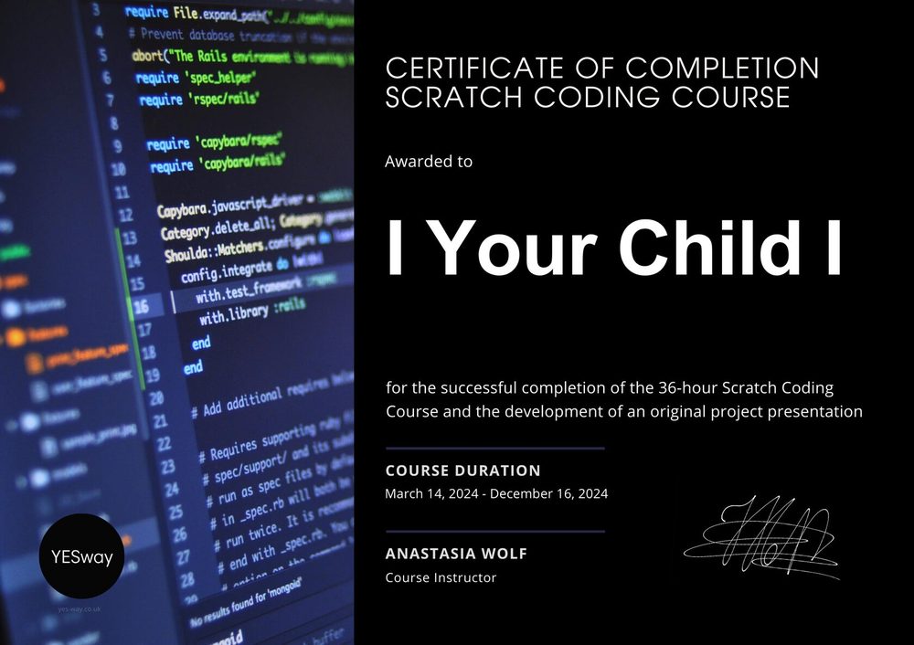 Сертификат по Scratch